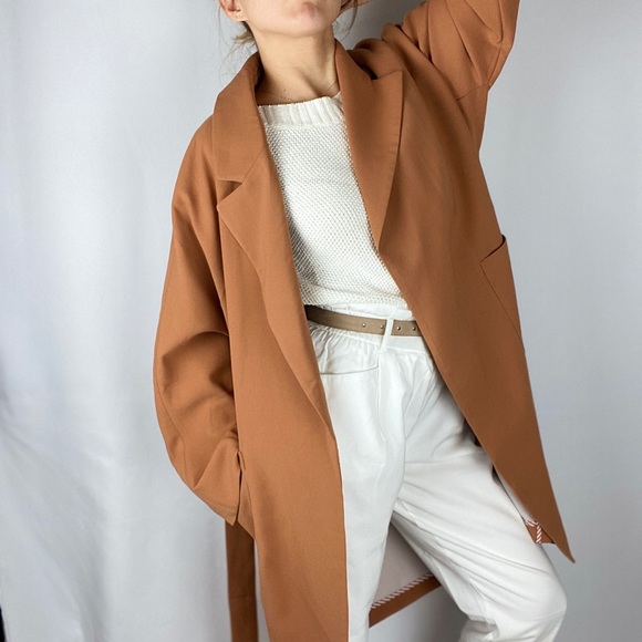 ASN tan trench coat small - Picture 9 of 10